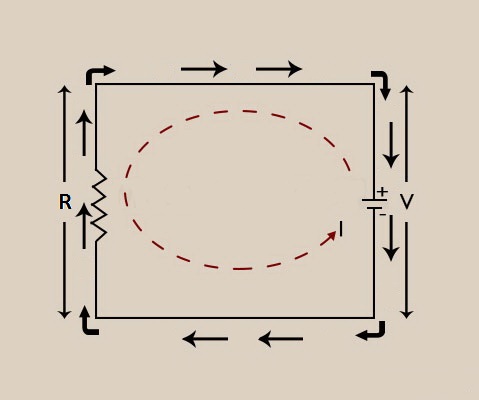 Направление потока электронов и тока